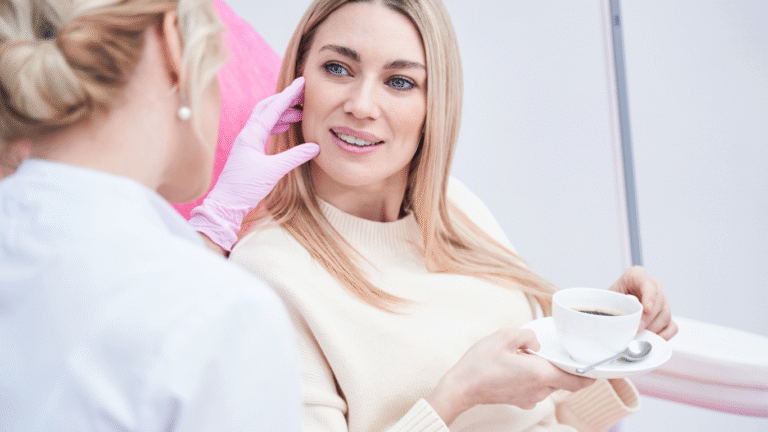 Esthetician consultation with client at Solace Wellness Aesthetics in Fort Myers, Florida